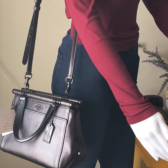 Coach Grace 20 In Metallic With Gunmetal Hardware| Unused - Picture 3 of 13